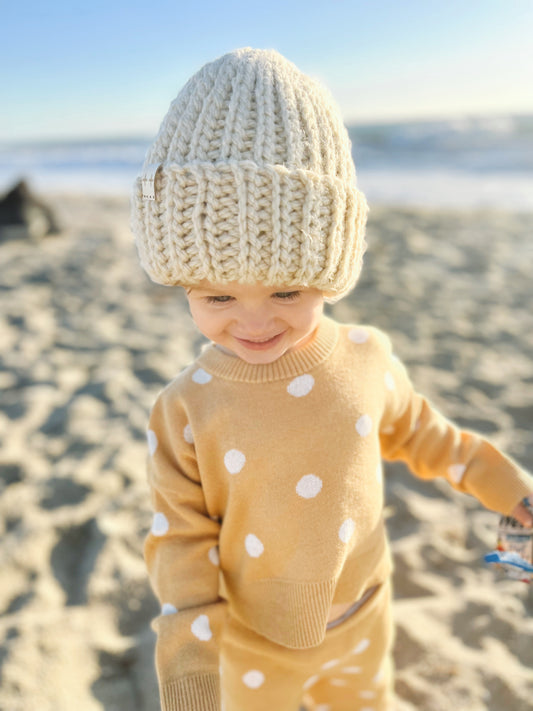 DUNE chunky beanie in Sand