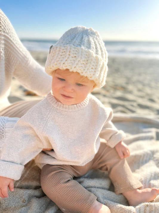 DUNE chunky beanie in Cream